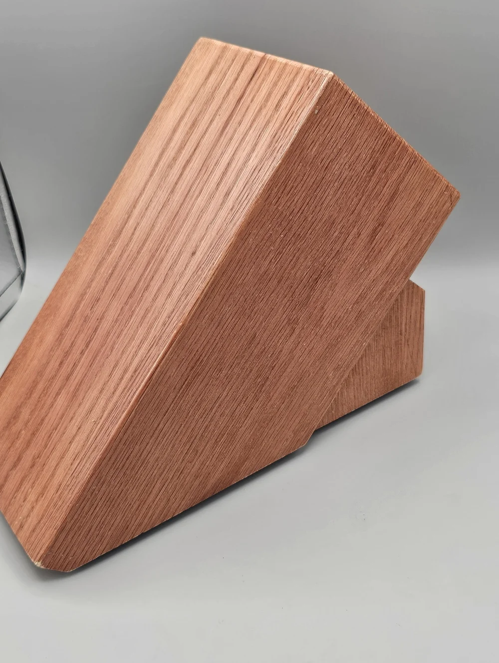Cutco‎ Knife Block 13 Thirteen Slot Honey Oak USA Made Solid Wood Holder Storage